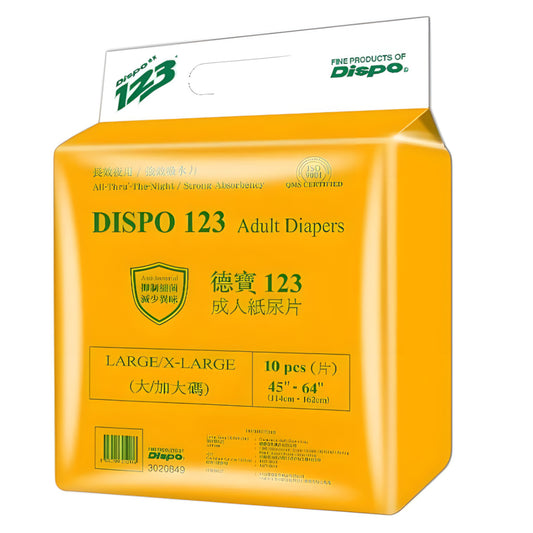 Dispo123 Disposable Adult Diapers-XL(10pcs)