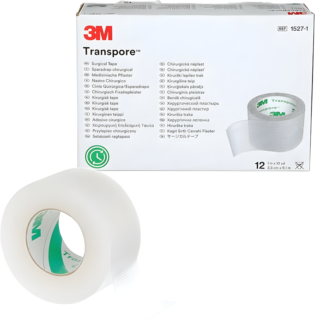 3M™ Transpore™ 1 Inch Doctor’s Tape 1527-1 (1 roll)