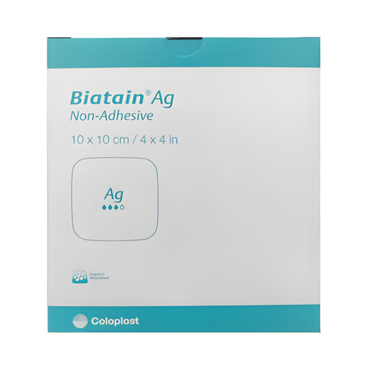 Biatain® non-adhesive Ag foam dressing 10*10cm (9622)(1 sheet)